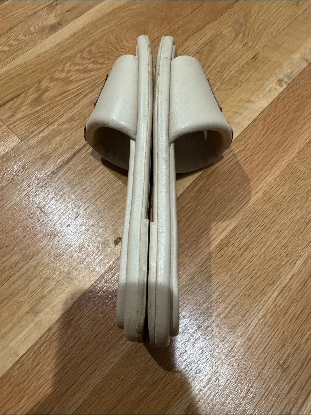 Tory Burch Cream Double T Sport Slide